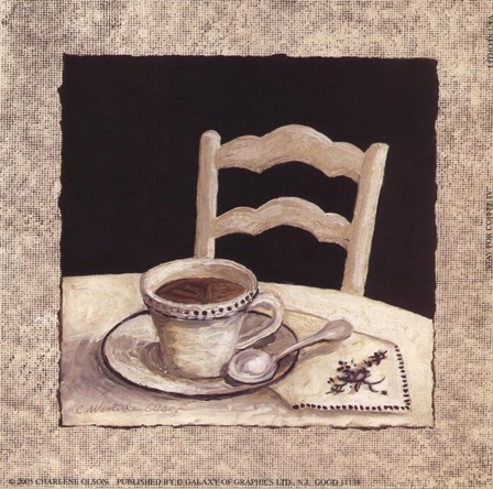 Stay For Coffee IV by Charlene Winter Olson art print