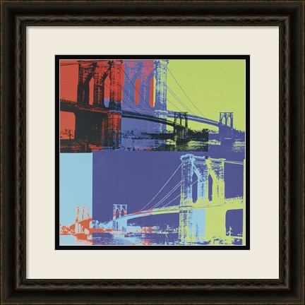 Brooklyn Bridge in Orange and Blue by Andy Warhol