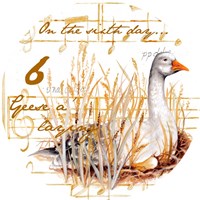 Six Geese a-Laying Framed Print
