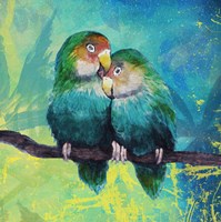 Tropical Birds in Love I Framed Print