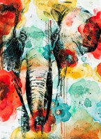 Vibrant Elephant Framed Print