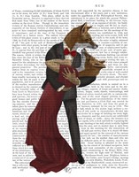 Foxes Romantic Dancers Fine Art Print