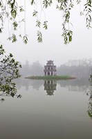 Hanoi Lake, Hanoi, North Vietnam, Pagoda Framed Print