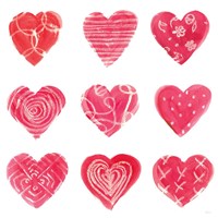 Hearts and More Hearts I Framed Print