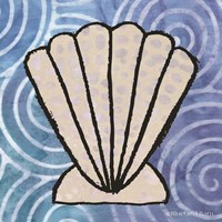 Whimsy Coastal Clam Shell Framed Print