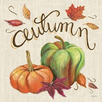 Autumn Harvest I Linen Framed Print