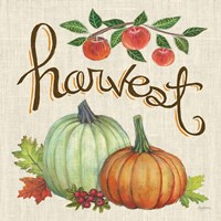 Autumn Harvest IV Linen Framed Print