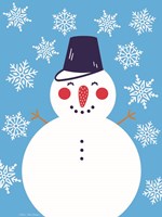 Snowflake Snowman Framed Print