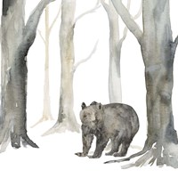 Winter Forest Bear Framed Print