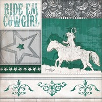 Ride 'Em Cowgirl Framed Print