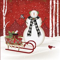 Merry Snowman Framed Print