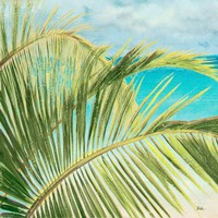 Bright Coconut Palm I Framed Print