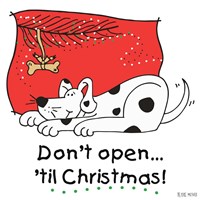 Don't Open til Christmas I Framed Print