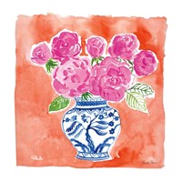 Chinoiserie Roses I Framed Print