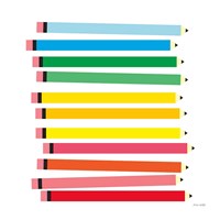 Colored Pencils Framed Print