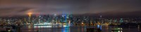 Vancouver Night Panorama Framed Print