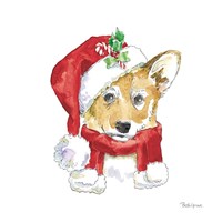 Holiday Paws VIII on White Framed Print