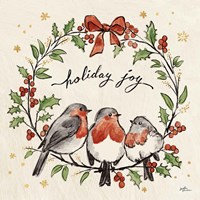 Christmas Lovebirds IV Framed Print