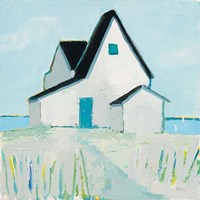 Cottage by the Sea Neutral Fine Art Print