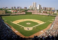 High Angle View Of A Stadium, Wrigley Field, Chicago, Illinois Fine Art Print