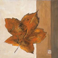 Leaf Impression - Rust Framed Print