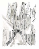 European City Sketch I Framed Print