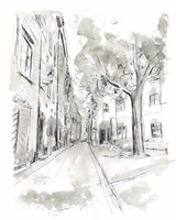 European City Sketch II Framed Print