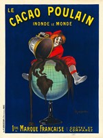 Le Cacao Poulain Inonde le Monde, 1911 Framed Print