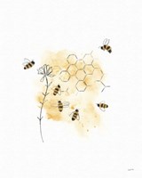 Bees and Botanicals VI Framed Print