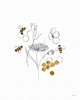 Bees and Botanicals V Framed Print
