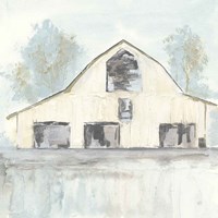White Barn V Framed Print