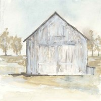White Barn I Framed Print