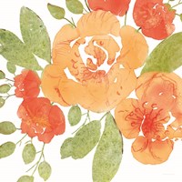Peachy Floral II Framed Print