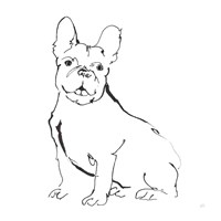 Line Dog French Bulldog II Framed Print