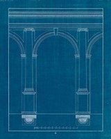 Architectural Columns IV Blueprint Framed Print