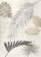 Palm Leaves Silver III Framed Print
