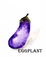 Veggie Sketch VII-Eggplant Framed Print