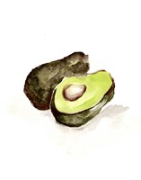 Veggie Sketch plain II-Avocado Framed Print