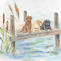 Woodland Dogs IV Framed Print