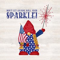 Patriotic Gnomes I-Sparkle Framed Print