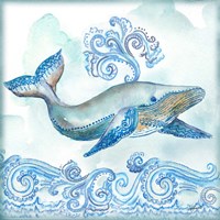Boho Shells II-Whale Framed Print