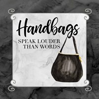 Fashion Humor XIII-Handbags Speak Framed Print