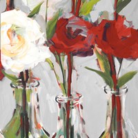 Red Romantic Blossoms I Framed Print