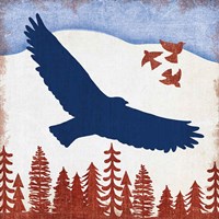 Patriotic Woodland Eagle Fine Art Print