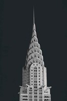 Chrysler Building on Black Framed Print
