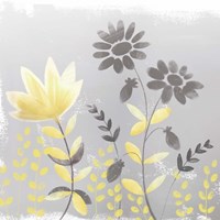Soft Nature Yellow & Grey I Framed Print