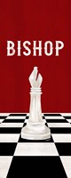 Rather be Playing Chess Pieces Red Panel IV-Bishop Fine Art Print