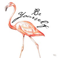 Be Different Flamingo II Framed Print