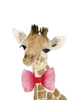 Giraffe With Bow Framed Print