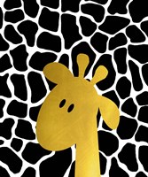Gold Baby Giraffe Framed Print